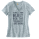 Carhartt Lockhart Graphic Tough Jobs Short Sleeve V-neck T-shirt - Womens, Sky Gray Heather, XXL-REG 103074-455-REG-XXL