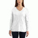 Carhartt Lockhart Long Sleeve V-neck T-shirt - Womens, White, L-REG 102761-100-REG-L