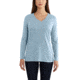 Carhartt Lockhart Long Sleeve V-neck T-shirt - Womens, Steel Blue Heather, XXL-REG 102761-458-REG-XXL