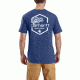 Carhartt Maddock Graphic Fishing 1889 Short Sleeve T-shirt - Mens, Ink Blue Heather, L-REG 103179-994-REG-L