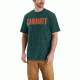 Carhartt Workwear Graphic Block Logo Short Sleeve T-shirt - Mens, Hunter Green Heather, XL-REG 103177-393-REG-XL