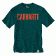 Carhartt Workwear Graphic Block Logo Short Sleeve T-shirt - Mens, Hunter Green Heather, XL-REG 103177-393-REG-XL