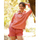 Carve Designs Clara Fleece Pullover - Womens, Lt. Henna Even Stripe, Small, FLPO15-637-SM