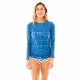 Carve Designs Sunset Rashguard, Womens, Shibori with Indigo, XL, RGSU14-978-XL