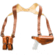 Cebeci Arms Leather Horiz. Shoulder Holster LHS for Springfield XD9, XD40 Full Size 4.5in, Tan, Right 21020RT40
