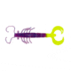 Big Bite Baits Shrimp Soft Baits, 6 per Pack, Electric Purple/Opaque Chartreuse Tail, 3 inch, PRW3-00