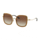 Coach L1081 HC7101B Progressive Prescription Sunglasses, 53mm, Shiny Light Gold/Transparent Light Brown, HC7101B-900513-53-PRO