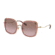 Coach L1081 HC7101B Progressive Prescription Sunglasses, 53mm, Shiny Light Gold/Blush Glitter, HC7101B-900514-53-PRO