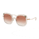 Coach L1081 HC7101B Progressive Prescription Sunglasses, 53mm, Shiny Rose Gold/Transparent Pink, HC7101B-933113-53-PRO
