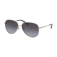 Coach L1089 HC7094 Progressive Prescription Sunglasses, 60mm, Shiny Silver, HC7094-90018G-60-PRO