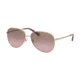 Coach L1089 HC7094 Progressive Prescription Sunglasses, 60mm, Shiny Light Gold, HC7094-900514-60-PRO