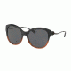 Coach L1610 HC8189 Progressive Prescription Sunglasses HC8189-547587-55 - Lens Diameter 55 mm, Frame Color Black Amber Glitter Gradient