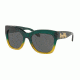 Coach L1649 HC8213 Sunglasses 548387-56 - Emerald Mustard Gradient Frame, Dark Grey Solid Lenses