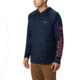 Columbia Terminal Tackle Hoodie - Men's, Coll Navy, Sunset Red Logo, Large Waist, Long Inseam, 153617-465-LT