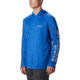 Columbia Terminal Tackle Hoodie - Mens, Vivid Blue, Cool Grey Logo, 2XL, Long Inseam, 153617-487-2XT