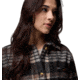 Columbia Wildest Venture Long Fleece Coat - Womens, Black Vagabond Plaid, Extra Small, 2136171-010-XS