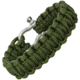 Combat Ready Survival Bracelet w/Black Paracord Construction, OD Green, Large, 9in, GG OD GREEN / CBR364