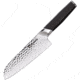 Cool Hand Ebony Santoku Knife, 12in Overall, 7in, Hammered Finish 440C Stainless Blade, Ebony Wood Handle, 7197CE