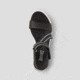 Cougar Hibiscus Leather Wedge Womans Sandals, Black, 10, Hibiscus-Black-10