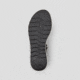 Cougar Hibiscus Leather Wedge Womans Sandals, Black, 10, Hibiscus-Black-10