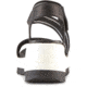 Cougar Hibiscus Leather Wedge Womans Sandals, Black, 11, Hibiscus-Black-11