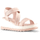 Cougar Hibiscus Leather Wedge Womans Sandals, Shell, 11, Hibiscus-Shell-11