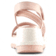 Cougar Hibiscus Leather Wedge Womans Sandals, Shell, 11, Hibiscus-Shell-11