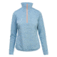 Demo,Woolrich Women's New Heights Half Zip Long Sleeve Shirt, Light Bijou Htr, M, 7111-LBH-DEMO