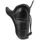 DeSantis Doc Holliday Cross Draw Leather Belt Holster, Colt SAA 3 1/2in, Ruger Vaquero 3 1/2in, Right Hand, Lined, Black, 083BC53Z0