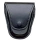 DeSantis Leather Handcuff Case, ASP 100 Handcuffs, Hidden Snap Closure, Ambidextrous, Plain, Black, U25BJG3Z5