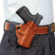 DeSantis Mini Scabbard Leather Belt Holster, Right Hand, Tan, 019TA3KZ0