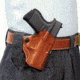 DeSantis Mini Scabbard Leather Belt Holsters - SIG Sauer, SIG P938, Left Hand, Plain, Tan, 019TB37Z0