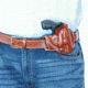DeSantis Roscoe Cross Draw Leather Belt Holster, S&amp;W J Frame 2in, Right Hand, Plain, Black, 193BA02Z0