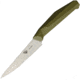 Diafire Emerald Steak Knife, 4.5 satin finish 8Cr13MoV stainless blade, Green plastic handle, DF9107PZ001