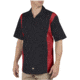 Dickies - Industrial Color Block Short Sleeve Shirt, Black/english Red - LS524BKERXL