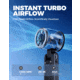 Diveblues N607D JetForce Handheld Fan, Blank, N607DNEW-BK-GY
