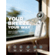 Diveblues N607D JetForce Handheld Fan, White, N607DNEW-WH-GY