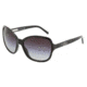 Dolce&amp;Gabbana DG4107 Progressive Sunglasses - Shiny Black Gray Gradient Frame / 61 mm Prescription Lenses, 501-8G-6117