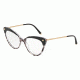 Dolce&amp;Gabbana DG3291 Eyeglass Frames 3174-52 - Top Black On Duble Leoprint Frame