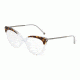 Dolce&amp;Gabbana DG3291 Eyeglass Frames 757-52 - Top Havana On Crystal Frame