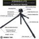 Double Tap Industries Stronghold Lite Aluminum Tripod w/Adjustable Height + Saddle Clamp, Black, 36mm, TRI-A-001A