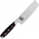 Dragon by Apogee Nakiri Knife, 12 1/2in, Satin, CTS-BD1 SS blade Kitchen Knives, 12.5in Overall, 7.25in Satin Cts-Bd1 SS Blade, SS Bolster, Fda Approved Red Resin And Linen Canvas Micarta Handle, DRGF-NAKI-0700