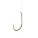 Eagle Claw Plain Shank Snelled Hook, Offset, Down Eye, Medium Wire, Double Line, 7in, Bronze 032H-1