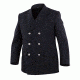 Men's Navy 100% Poly-Serge Weave Double Breasted 2-Pocket Top Authority Blousecoat, Long