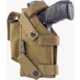 Elite Survival Systems MOLLE Nylon Pistol Light Holster, Universal, Right Hand, Tan, 7690-T-RH