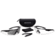 ESS Crossbow 2X Eyeshields Shooting Safety Glasses, Black Frame, Clear/Smoke Lenses 740-0504