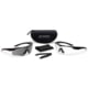 ESS Crossbow 2X Eyeshields Shooting Safety Glasses, Black Frame, Clear/Smoke Lenses 740-0504