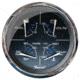 Faria Beede Instruments 5" Multifunction Gauge Chesapeake Black w/Stainless Steel - Fuel, Oil PSI, Water Temp &amp; Voltmeter 75469