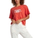 Body Glove Radiant Short-Sleeved Relaxed Fit Crop T-Shirt - Fiery Red FD1B6E82, L, Fiery Red, JT25100B1581A-620-L