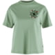 Fjallraven Fjallblomster Logo T-Shirt - Women's, Misty Green, Small, F14600213-674FR-S